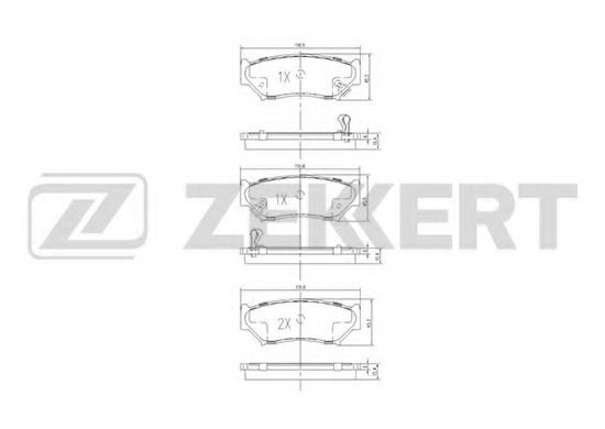 ZEKKERT BS1106 Тормозные колодки ZEKKERT для SUZUKI