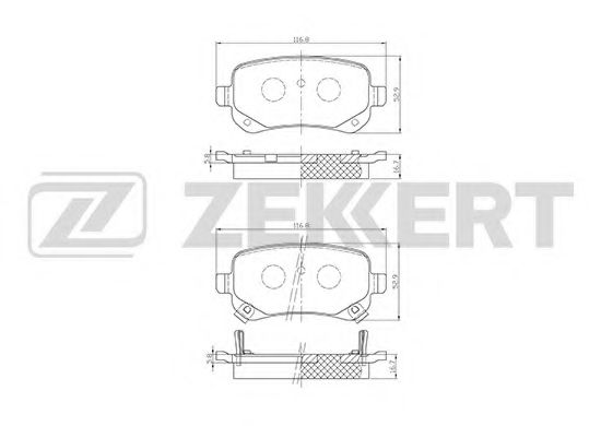 ZEKKERT BS1126 Тормозные колодки ZEKKERT для DODGE