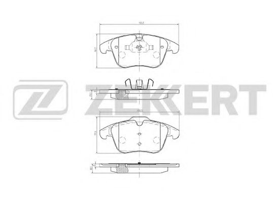 ZEKKERT BS1128 Тормозные колодки ZEKKERT для VOLVO V60