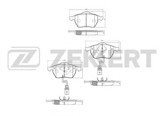 ZEKKERT BS1131 Тормозные колодки ZEKKERT для SEAT