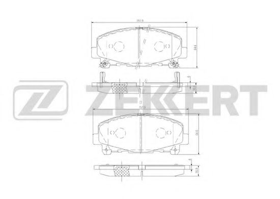 ZEKKERT BS1134 Тормозные колодки для ACURA TLX