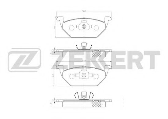 ZEKKERT BS1136 Тормозные колодки ZEKKERT для SEAT