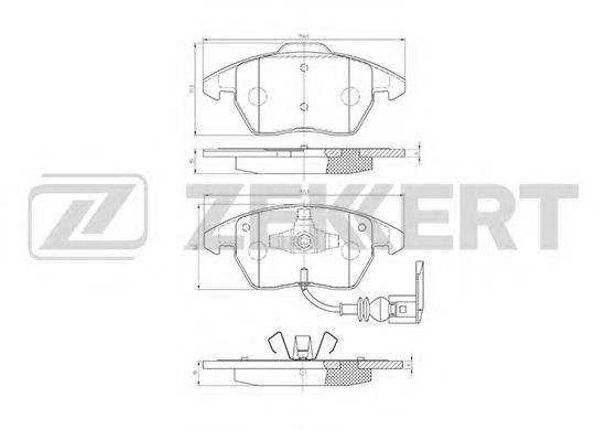 ZEKKERT BS1141 Тормозные колодки ZEKKERT для SEAT