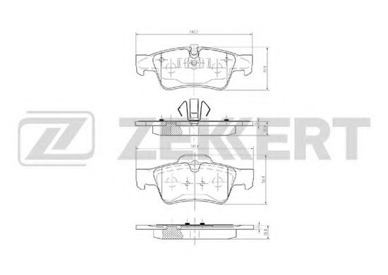 ZEKKERT BS1145 Тормозные колодки ZEKKERT для MERCEDES-BENZ