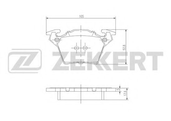 ZEKKERT BS1160 Тормозные колодки ZEKKERT для MERCEDES-BENZ