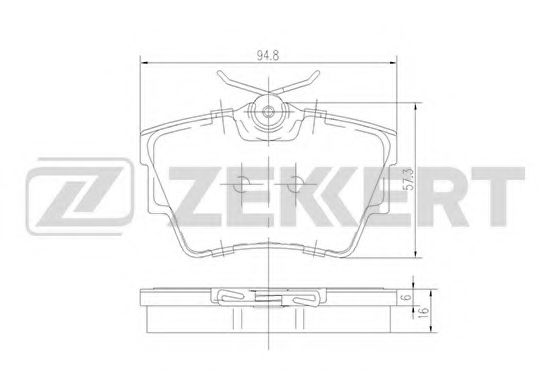 ZEKKERT BS1162 Тормозные колодки ZEKKERT для OPEL