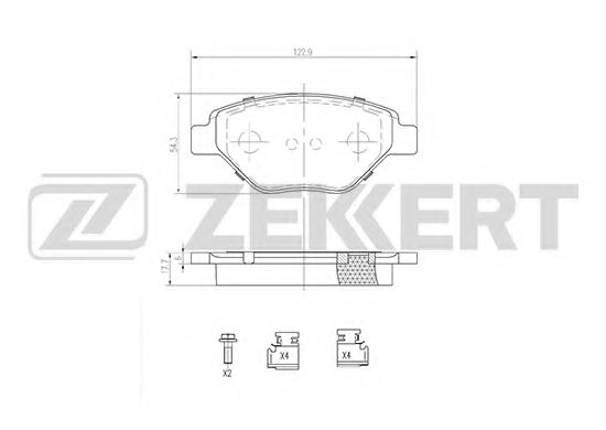 ZEKKERT BS1166 Тормозные колодки ZEKKERT для RENAULT