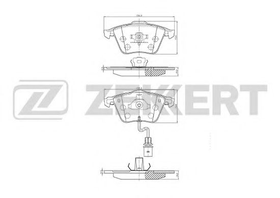 ZEKKERT BS1173 Тормозные колодки ZEKKERT для SEAT