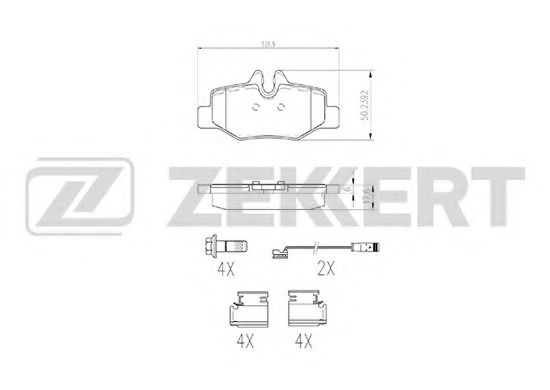 ZEKKERT BS1212 Тормозные колодки ZEKKERT для MERCEDES-BENZ