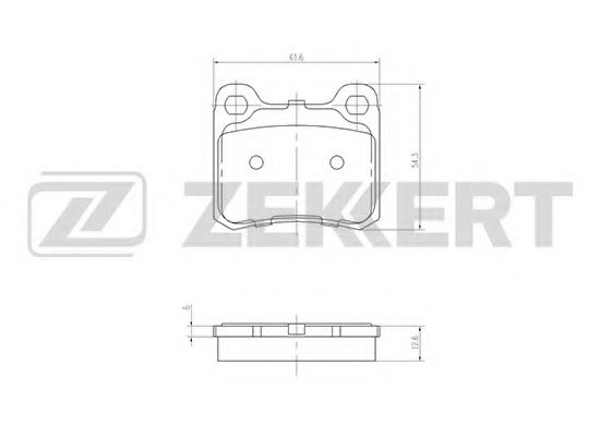 ZEKKERT BS1215 Тормозные колодки ZEKKERT для MERCEDES-BENZ