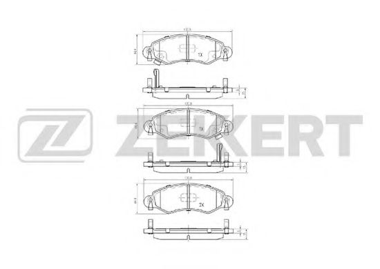 ZEKKERT BS1222 Тормозные колодки ZEKKERT для SUZUKI