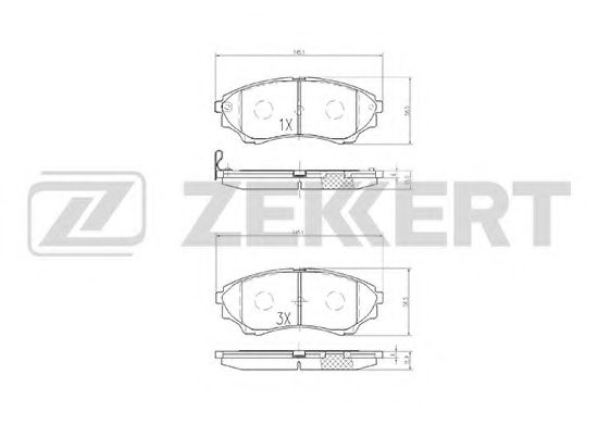 ZEKKERT BS1225 Тормозные колодки ZEKKERT для FORD