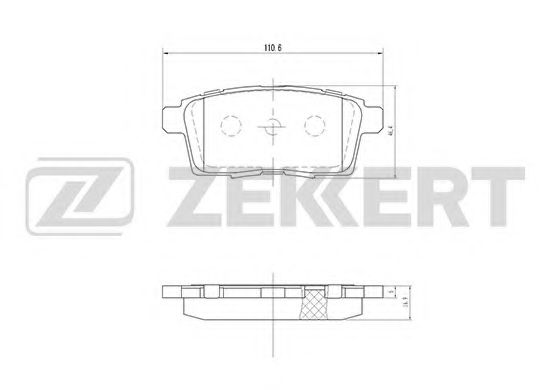 ZEKKERT BS1229 Тормозные колодки ZEKKERT 