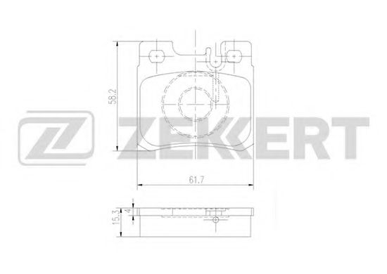 ZEKKERT BS1233 Тормозные колодки ZEKKERT для MERCEDES-BENZ
