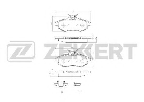 ZEKKERT BS1235 Тормозные колодки ZEKKERT для CITROEN