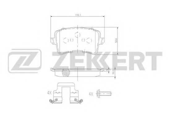 ZEKKERT BS1243 Тормозные колодки ZEKKERT 