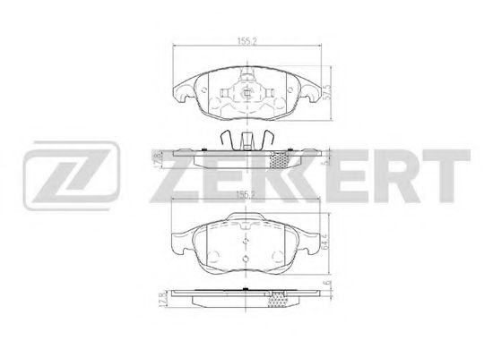 ZEKKERT BS1254 Тормозные колодки ZEKKERT для CITROEN