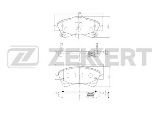 ZEKKERT BS1263 Тормозные колодки ZEKKERT для TOYOTA VERSO