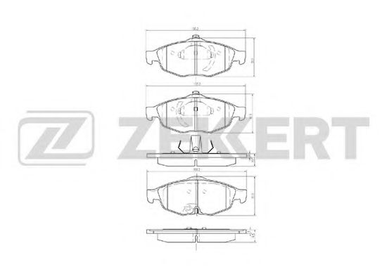 ZEKKERT BS1275 Тормозные колодки ZEKKERT для CHRYSLER