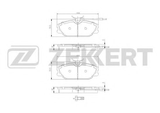 ZEKKERT BS1281 Тормозные колодки ZEKKERT для RENAULT
