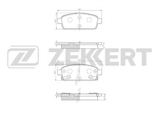 ZEKKERT BS1302 Тормозные колодки ZEKKERT для CHEVROLET