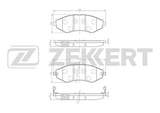 ZEKKERT BS1309 Тормозные колодки для DAEWOO GENTRA