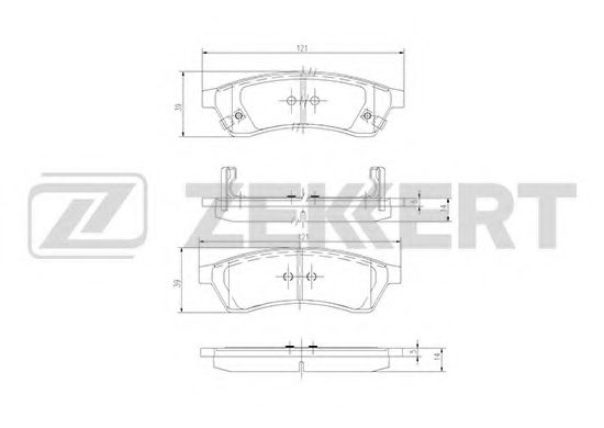 BS-1314 ZEKKERT Тормозные колодки BS-1314 ZEKKERT Тормозные колодки