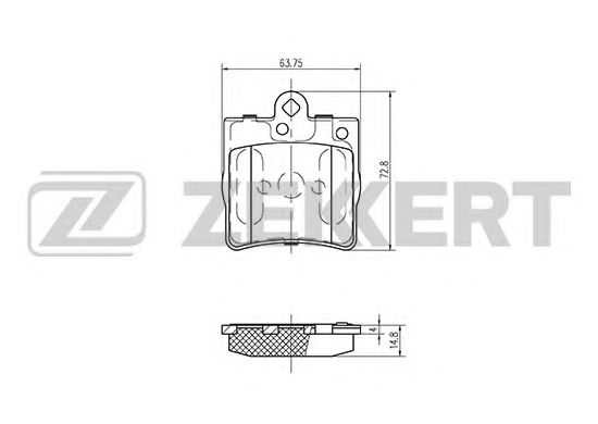 ZEKKERT BS1350 Тормозные колодки ZEKKERT для CHRYSLER
