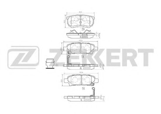 ZEKKERT BS1358 Тормозные колодки ZEKKERT для JEEP