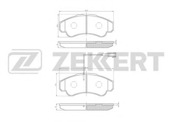 ZEKKERT BS1459 Тормозные колодки ZEKKERT для CITROEN