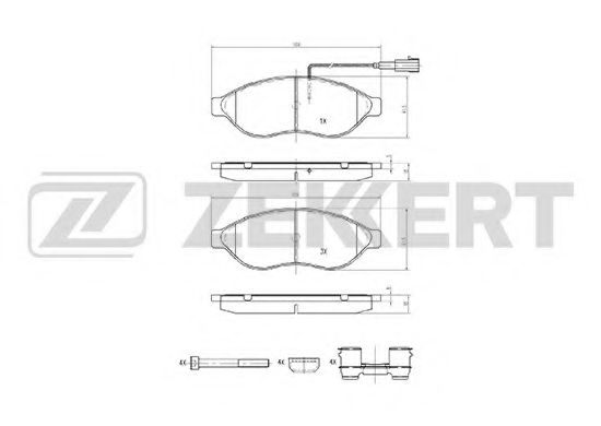 ZEKKERT BS1469 Тормозные колодки ZEKKERT для FIAT