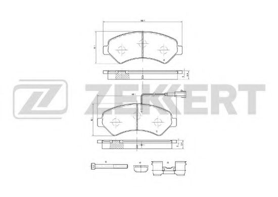 ZEKKERT BS1471 Тормозные колодки ZEKKERT для FIAT