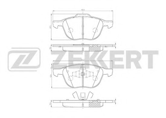 ZEKKERT BS1599 Тормозные колодки ZEKKERT для FORD