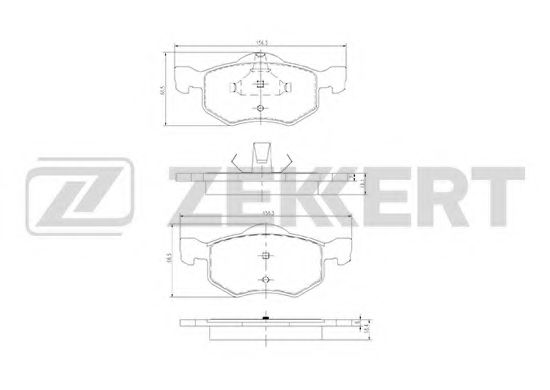 ZEKKERT BS1671 Тормозные колодки ZEKKERT для FORD
