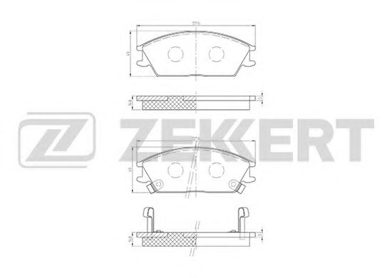 ZEKKERT BS1705 Тормозные колодки ZEKKERT для HYUNDAI