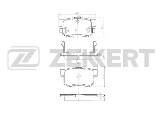 ZEKKERT BS1713 Тормозные колодки ZEKKERT для ROVER