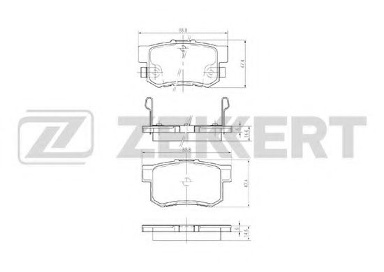 ZEKKERT BS1720 Тормозные колодки ZEKKERT для ROVER