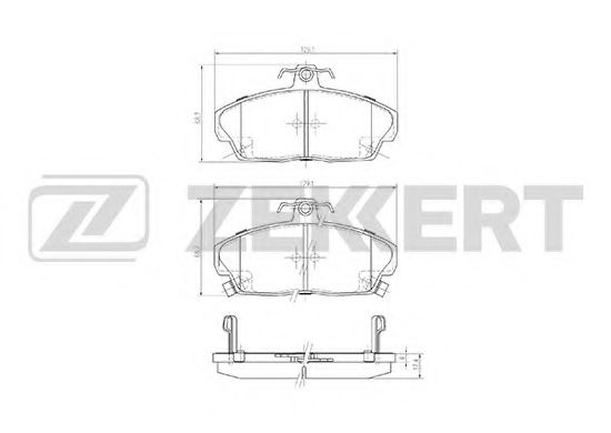 ZEKKERT BS1724 Тормозные колодки ZEKKERT для HONDA