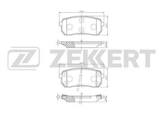 ZEKKERT BS1811 Тормозные колодки ZEKKERT для KIA