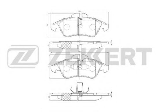 ZEKKERT BS2123 Тормозные колодки ZEKKERT для VOLKSWAGEN LT