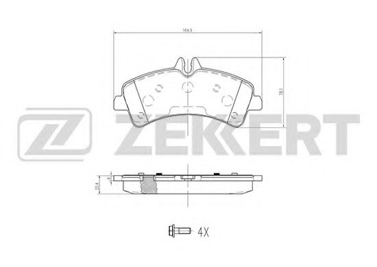 ZEKKERT BS2185 Тормозные колодки ZEKKERT для MERCEDES-BENZ
