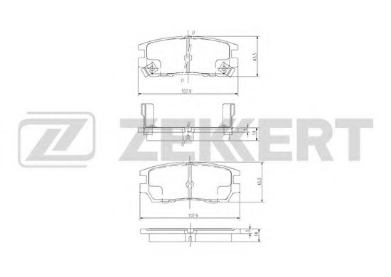 ZEKKERT BS2219 Тормозные колодки ZEKKERT для MITSUBISHI