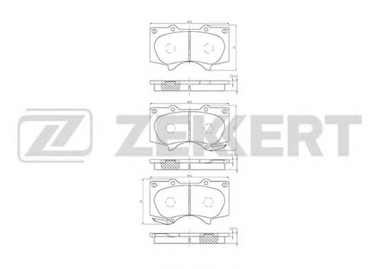 ZEKKERT BS2241 Тормозные колодки ZEKKERT для LEXUS