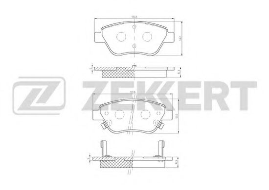 ZEKKERT BS2343 Тормозные колодки ZEKKERT для FIAT