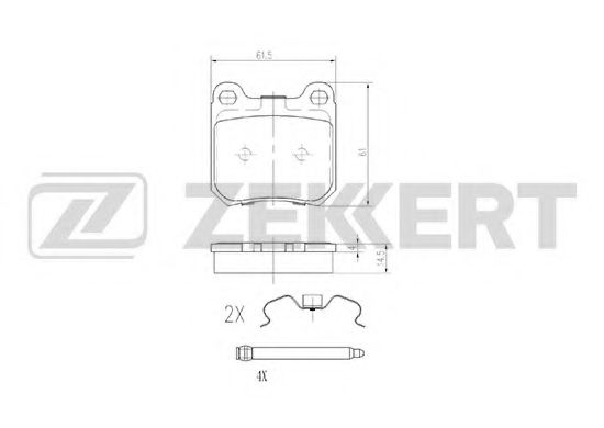 ZEKKERT BS2356 Тормозные колодки ZEKKERT для CHEVROLET