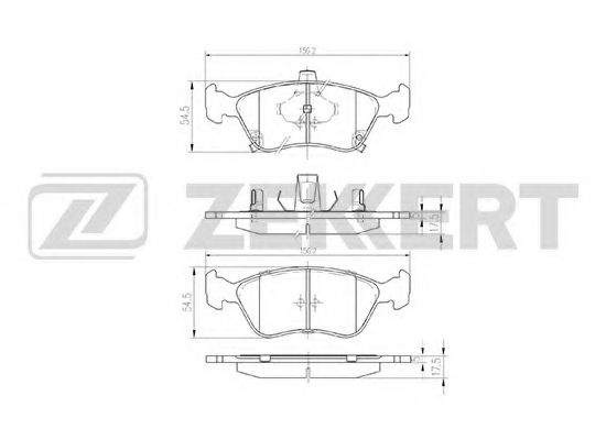 ZEKKERT BS2692 Тормозные колодки ZEKKERT для TOYOTA