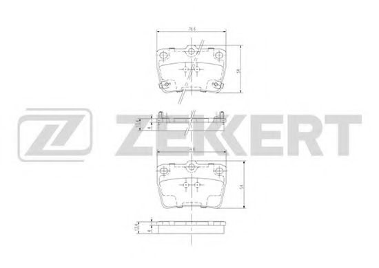 ZEKKERT BS2702 Тормозные колодки ZEKKERT для TOYOTA