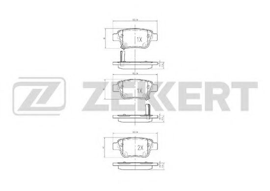 ZEKKERT BS2712 Тормозные колодки ZEKKERT для TOYOTA