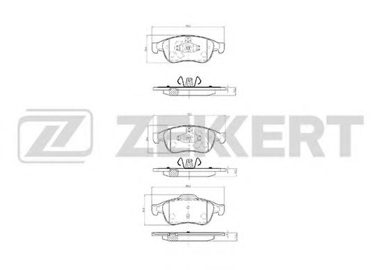 ZEKKERT BS2800 Тормозные колодки ZEKKERT для DACIA