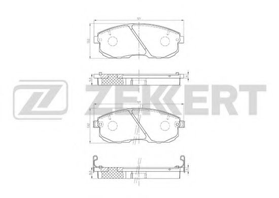 ZEKKERT BS2806 Тормозные колодки ZEKKERT для INFINITI I30